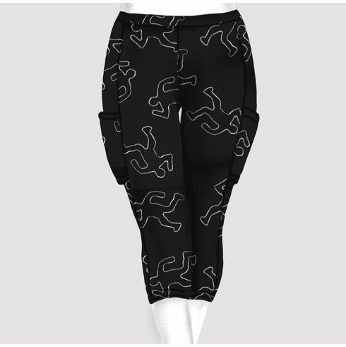 Double pocket capri chalk outline