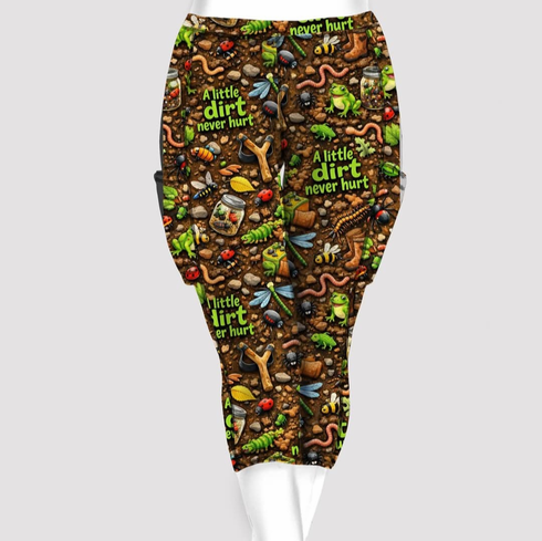 Double Pocket Capris A little dirt