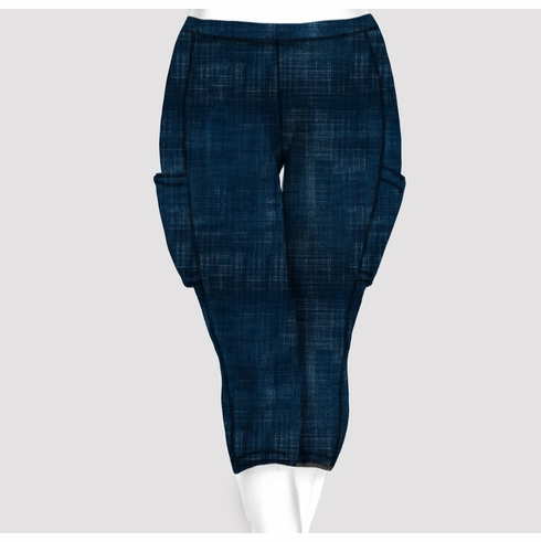 Double pocket capris denim