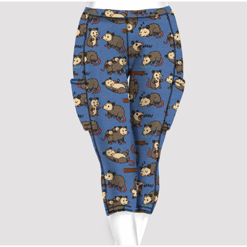 Double pocket capris denim opossum