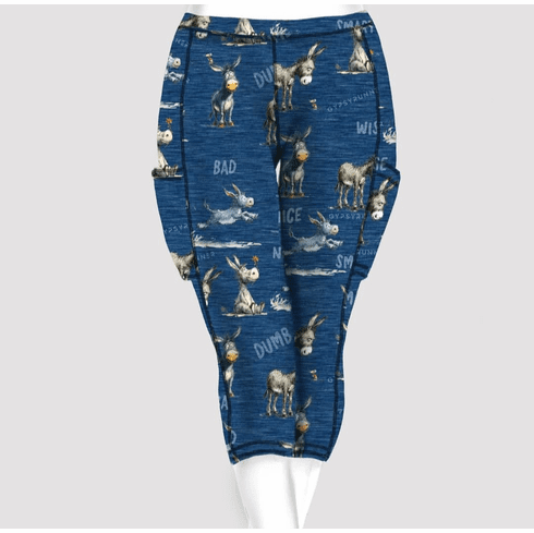 Double pocket capris donkey on denim