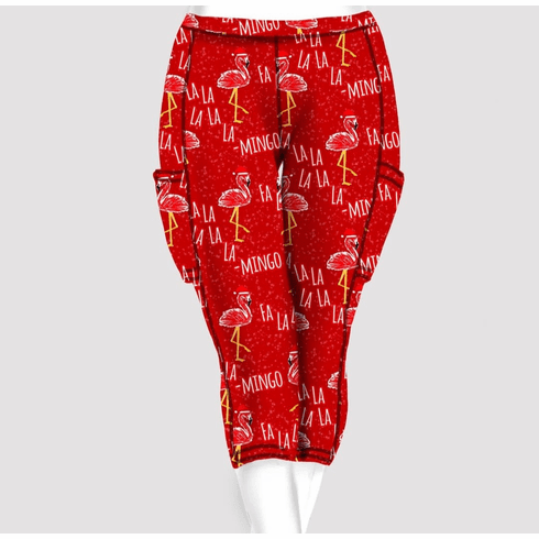 Double pocket capris Fa LA La La Flamingo