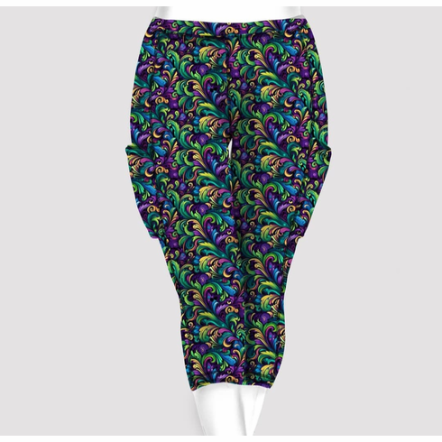 Double Pocket Capris Fleur royal  