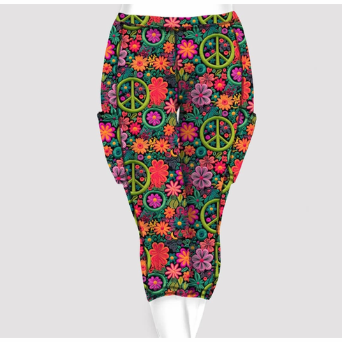 Double Pocket Capris green peace preorder