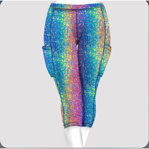 Double Pocket Capris holoquin sparkle