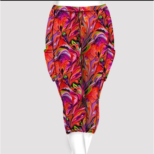 Double pocket capris magenta magma