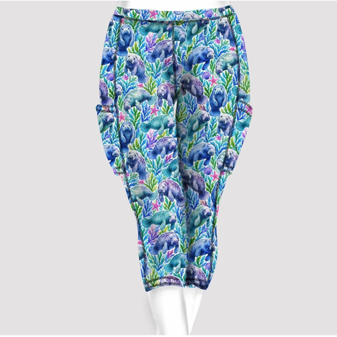 Double Pocket Capris manatee