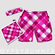 Double Pocket Capris pink plaid