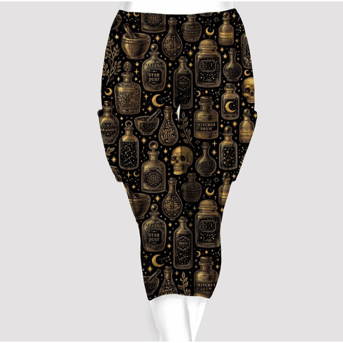 Double pocket capris witches brew