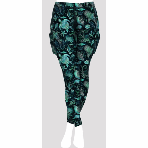 Double pocket pants abstract oceans