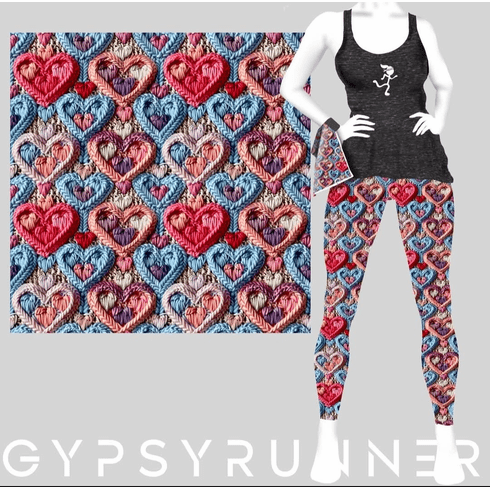 Double pocket pants embroidered hearts cold gear