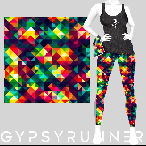 Double pocket pants Kaleidoscope Squares COLD GEAR