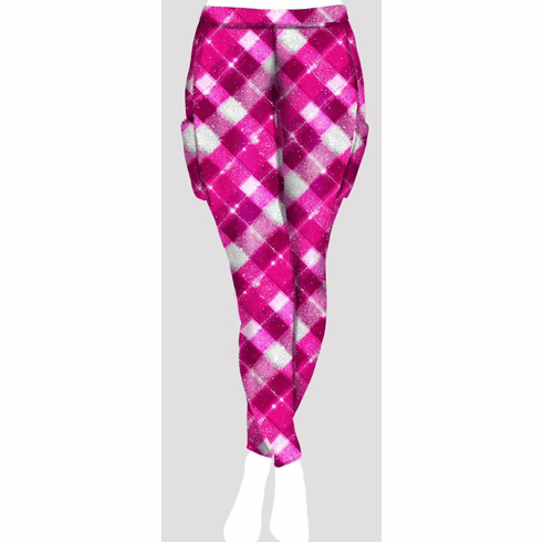 Double pocket pants pink plaid