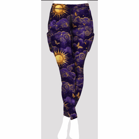Double pocket pants purple celestial
