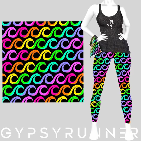 Double pocket pants rainbow waves COLD GEAR
