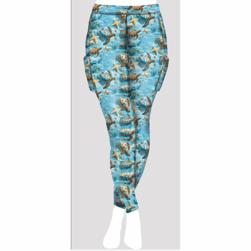 Double pocket pants sea turtle