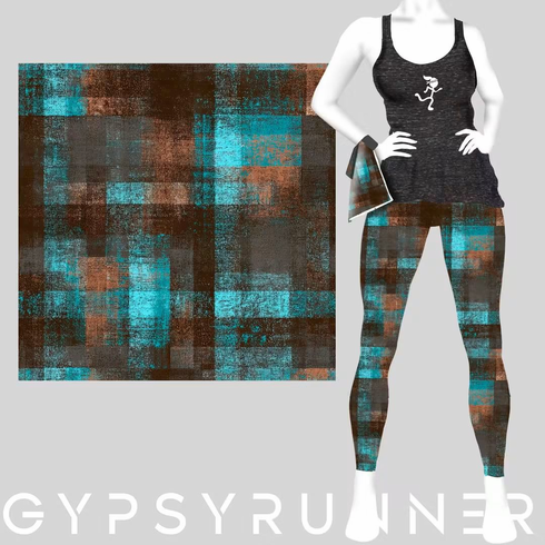 Double pocket pants teal plaid COLD GEAR