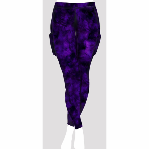 Double pocket pants washed purple