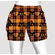 Double pocket shorts a black cat plaid