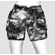 Double pocket shorts alcohol ink grayscale