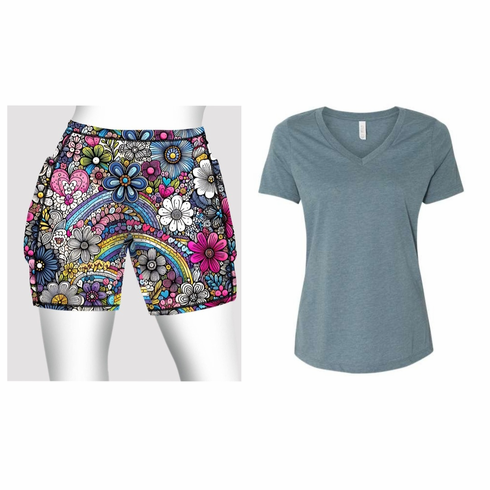 Double Pocket Shorts and a tee shirt combination