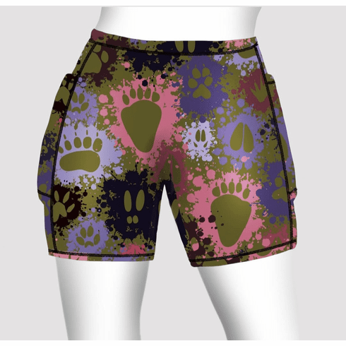 Double pocket shorts animal tracks