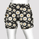 Double Pocket Shorts black and white daisies