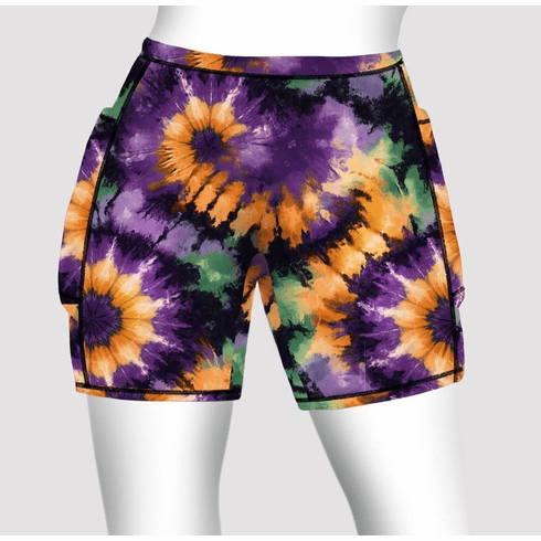 Double pocket shorts fall tie dye