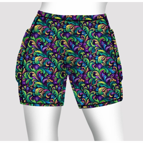 Double pocket shorts Fleur Royal