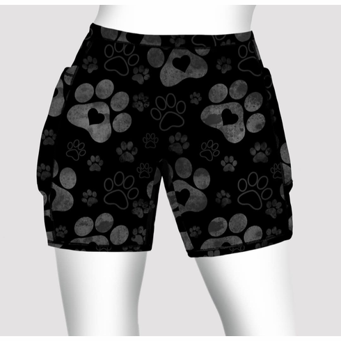 Double pocket shorts gray paws