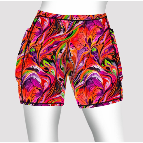 Double pocket shorts magenta magma
