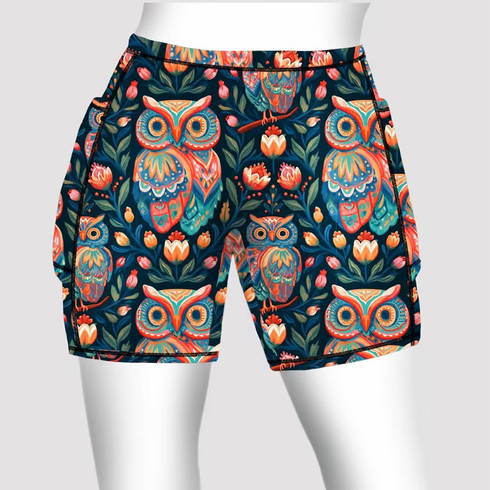 Double pocket shorts owls