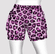 Double pocket shorts pink leopard fur