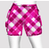 Double pocket shorts pink plaid