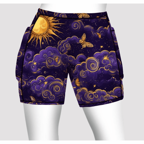 Double pocket shorts purple celestial