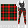Double pocket shorts red and green plaid