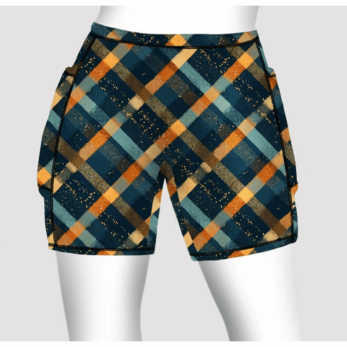 Double pocket shorts thanksgiving plaid
