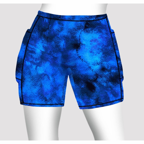 Double pocket shorts washed blue