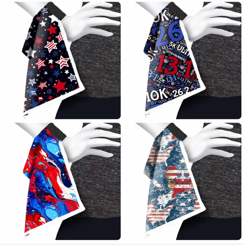 Red, White and Blue wrist towels