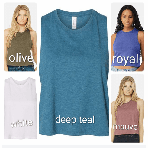 Women's racerback crop tank