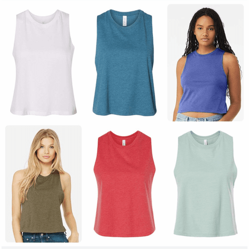 Women's racerback crop tank 