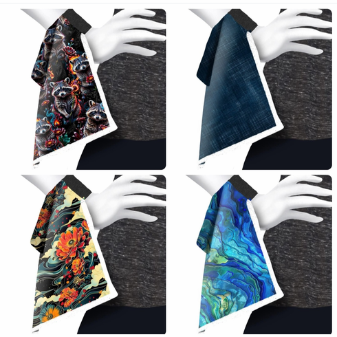 Wrist towels raccoon, denim, midnight zen, abalone