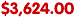 $3,624.00