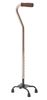 Aluminum Quad Cane, Small Base, Bronze MDS86222BRZH Medline
