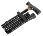Aluminum Folding T-Handle Cane, Black MDS86430WH Medline