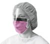ASTM Level 3 Procedural Face Mask with Eye Shield and Ear Loops, Pink (Box of 25) NON27410ELZ Medline