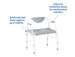 Steel Bariatric Drop-Arm Commode, 1000 lb. Weight Capacity G1-400BDX1 Medline