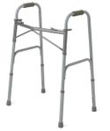 Adult Bariatric Folding Walker, 2 Button, 650 lb. Capacity, Basic Steel MDS86410XWB Medline