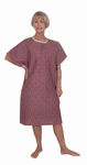 Convalescent Gown w/ Tape Ties Navy Print 532-8030-7300 MABIS