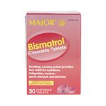 Bismuth Subsalicylate Chewable Tablet, Antacid, 30/Box OTC700286 Medline
